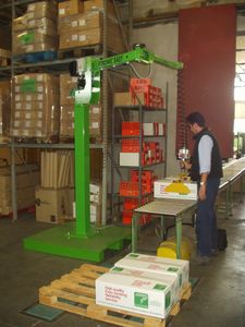 manipulator with suction cup / crate / for cardboard boxes / for materials handling