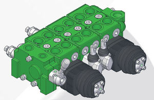 spool hydraulic directional control valve / manual / sectional
