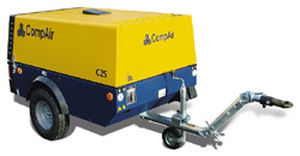 air compressor / screw / mobile / lubricated