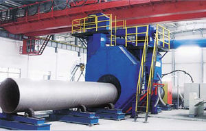 belt shot blasting machine / for tubes