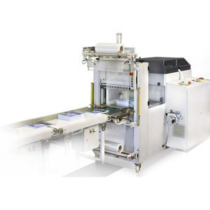 automatic sleeve wrapping machine / for books / with shrink tunnel / in-line
