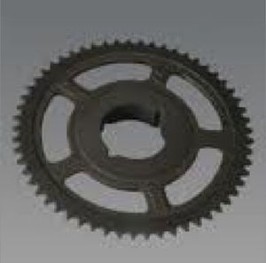 straight-toothed sprocket wheel / hub / for chain / cast iron