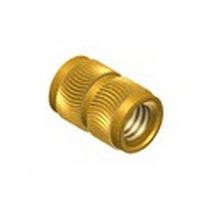 threaded insert / brass / round / for thermoplastics