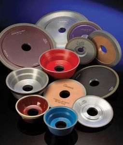 cutting wheel / tapered / peripheral / diamond