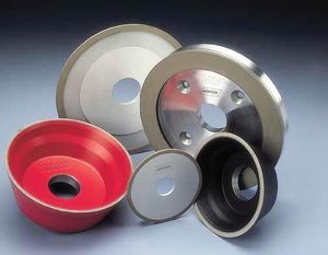 surface treatment wheel / tapered / peripheral / CBN