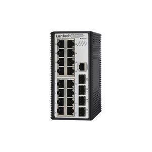 PTPv2 network switch / managed / 20 ports / DIN rail