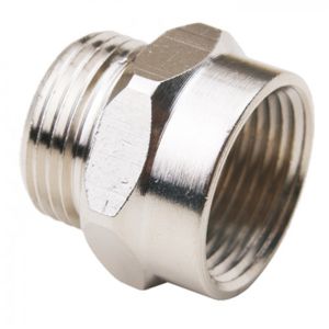 hydraulic adapter / for hose / thread / nickel-plated brass