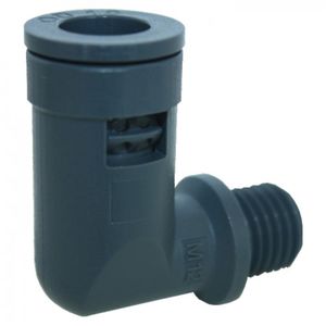 screw-in fitting / elbow / hydraulic / plastic