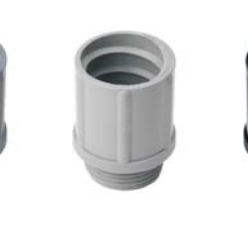 screw-in fitting / straight / hydraulic / PVC