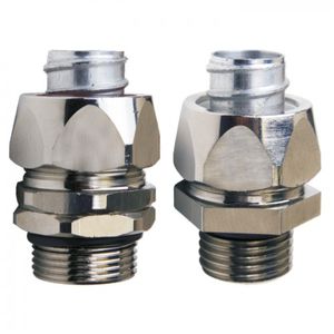 screw-in fitting / straight / hydraulic / nickel-plated brass