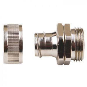 threaded fitting / straight / hydraulic / nickel-plated brass