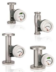 variable-area flow meter / for liquids / metal tube / stainless steel