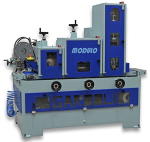 flat grinding machine / for tubes / for metal sheets / PLC-controlled