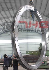 external-toothed slewing ring / roller / three-row / large-diameter