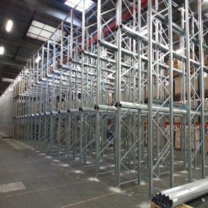 storage warehouse shelving / for heavy loads / for long items / galvanized