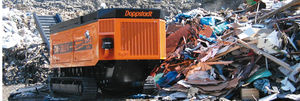 single-shaft shredder / rugged / mobile