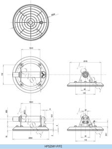 circular suction cup / with metal handle / manual / with pump