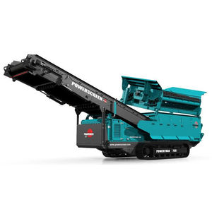 mobile screening unit / vibrating / for bulk materials / construction