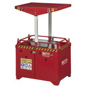 work platform / suspended / for personnel / with safety railing
