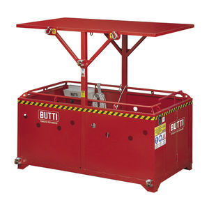 work platform / suspended / for personnel / with safety railing
