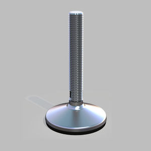 machine foot / rubber / stainless steel / leveling