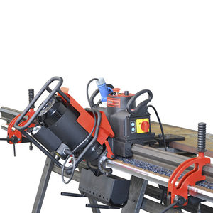 electric chamfering machine / portable / sheet metal / with automatic feeder