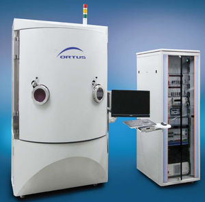 thermal evaporation deposition machine / ion beam-assisted / vacuum / optical lens