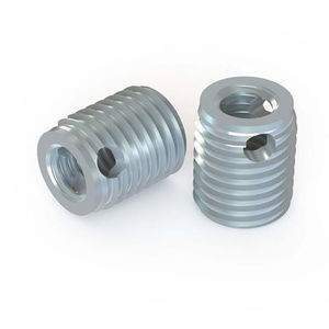 self-tapping insert / threaded / stainless steel / round