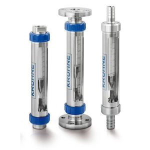 variable-area flow meter / for gas / glass tube / in-line