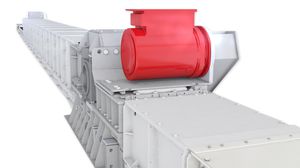 belt conveyor / for the mining industry / for bulk materials / discharge