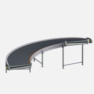 belt conveyor / for the food industry / horizontal / curved