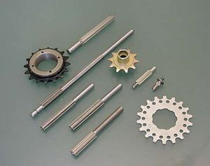 straight-toothed sprocket wheel / for chain