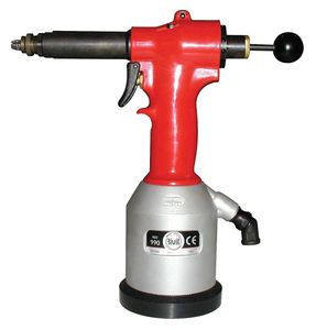 pneumatic riveter / for threaded hexagonal inserts / floor-standing