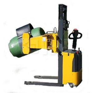 electric stacker truck / walk-behind / for drums / drum-handling