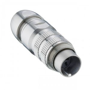 RF connector / circular / female / screw-in