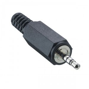 audio/video connector / jack / straight / male