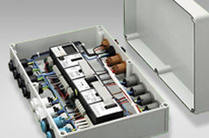 equipped electrical enclosure / plastic / power distribution / pre-assembled
