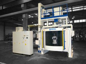 hook shot blasting machine / for metal / continuous