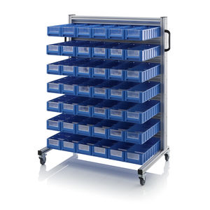 storage cart / aluminum / shelf / container