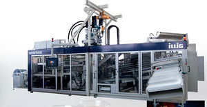 roll-fed thermoforming machine / for cup production / automatic / industrial