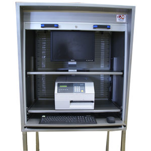 protective cabinet / network / free-standing / stainless steel