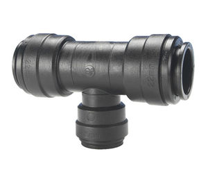 push-in fitting / T / for compressed air / plastic