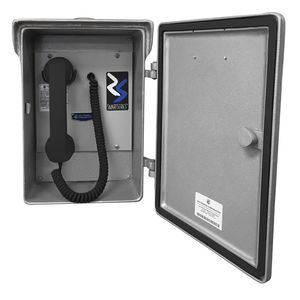 analog call station / handheld / outdoor / with protection door