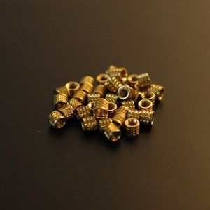 threaded insert / metal / round / for plastics