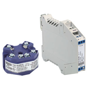 DIN rail mount temperature transmitter / digital / process