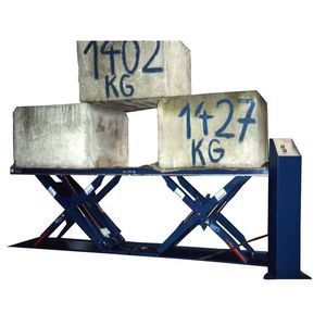 tandem scissor lift table / hydraulic / loading