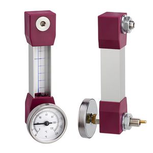 liquid level indicator / bypass / direct-reading / with temperature sensor