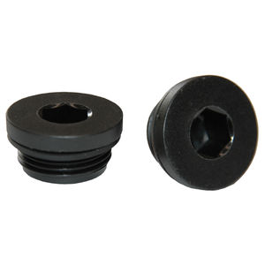 round plug / threaded / plastic