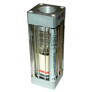 variable-area flow meter / for liquids / plastic tube / aluminum