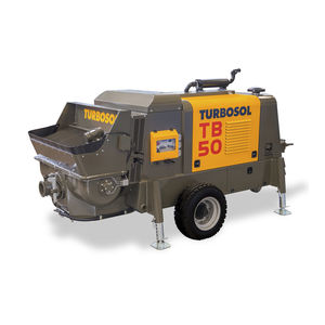 mixer truck-mounted concrete pump / trailer-mounted / for construction